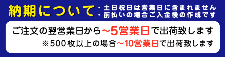 納期についての案内